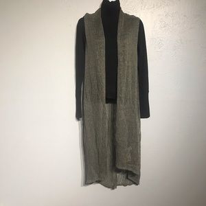 CHICOS CROCHET LONG VEST